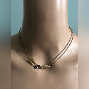 Vtg  14k Gold Filled Chain Necklace 30" Double Strand